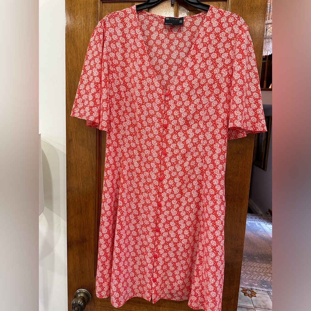 ASOS Red Patterned Mini Dress